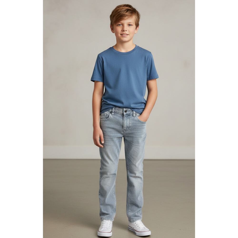 Quiksilver Boys Corduroy Pants Straight Tapered Fit Blue Gray Size 10s